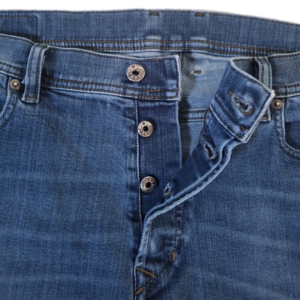 Diesel Tepphar Jeans Men's 36x30 Blue Denim Slim-Carrot 081AL Stretch Distressed - Picture 3 of 11